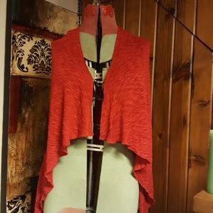 FEMALES   "GLO JEANS"  BRAND  DEEP RED SHRUG